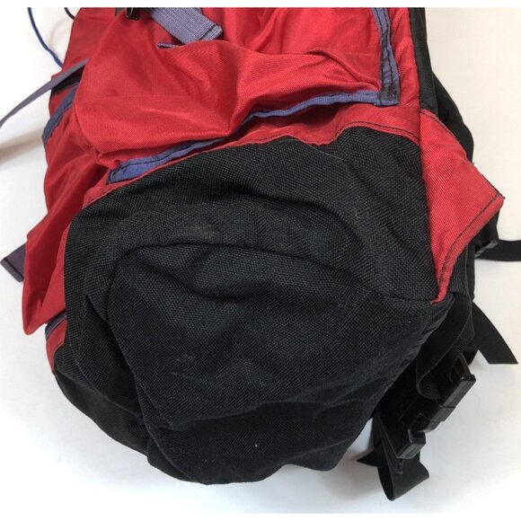 Vintage LL Bean Continental Rucksack Red Backpack Hiking Camping 90s #B155 - Picture 7 of 13